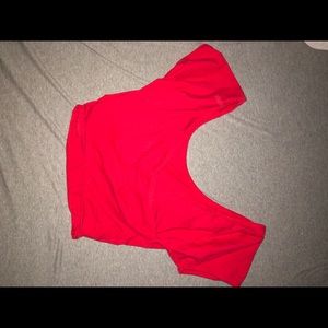 Red crop top